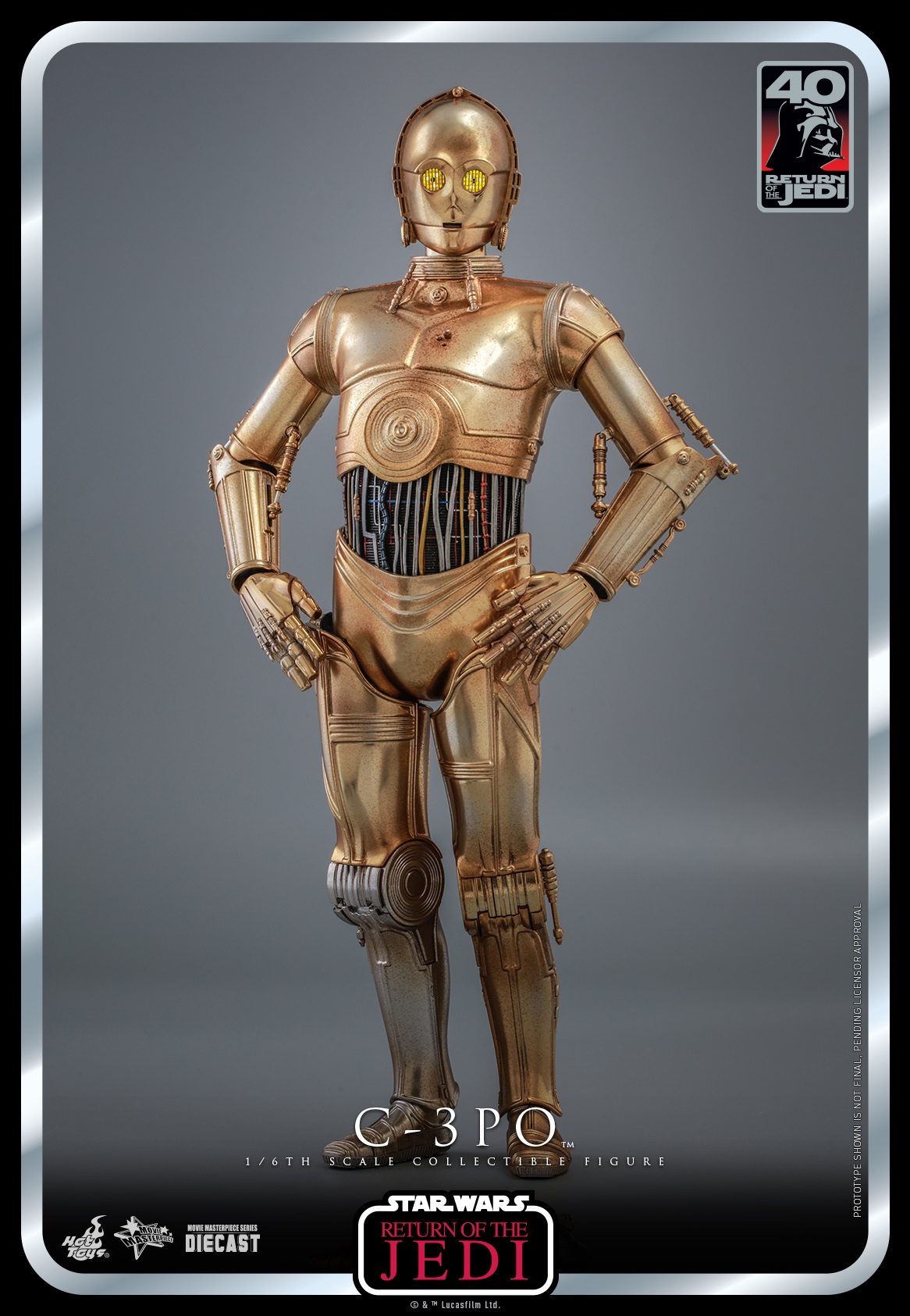 Pre-Order Hot Toys Star Wars Return of the Jedi C-3PO Diecast Figure MMS701D56